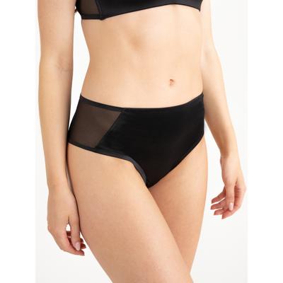 Slip PASSIONATA "BIANCA", Damen, Gr. 38, Mikrofaser,Satin, schwarz, Mikrofaser;Satin, Obermaterial: 79% Polyamid, 21% Elasthan, körpernah, Unterhosen Slip, leichte Satin-Mikrofaser, elastisch
