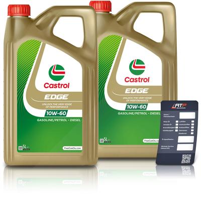Castrol 10 L EDGE 10W-60 + Ölwechsel-Anhänger [Hersteller-Nr. 15F636]