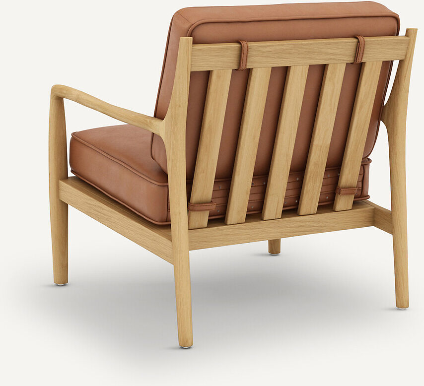 AM.PM Fauteuil chêne, plaqué et cuir, Dilma