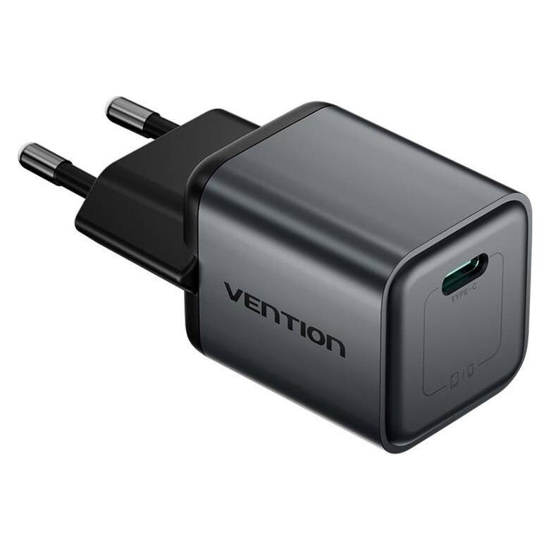 Vention GaN USB-C 20W Charger (Gray) (20 W, 1 Port) (FEVH0-EU)