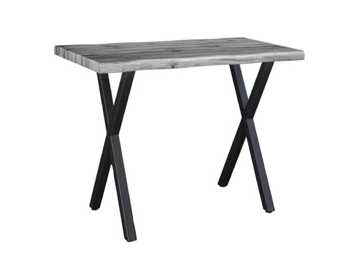 Bartisch WILD 120cm - schwarz grau - Metall - höhenverstellbare Füße Individuelle Maserung, stabile Konstruktion, 120 kg Belastbarkeit, sicherer Stand, eleganter Look, robust, Metallgestell