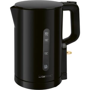Clatronic Wasserkocher WK 3835, schwarz, 1,7 Liter, 2200 Watt, mit Kunststoffgehäuse