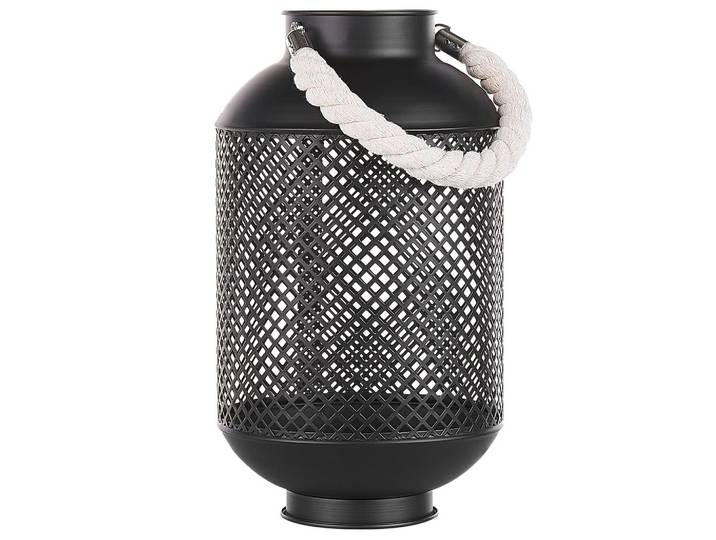 LATERNE Metall 34 cm Schwarz Coron
