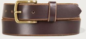 Lucky Brand Raw Cut Edged Leather Jean Belt - Men's Accessories Belts in Dark Brown, Size 32
