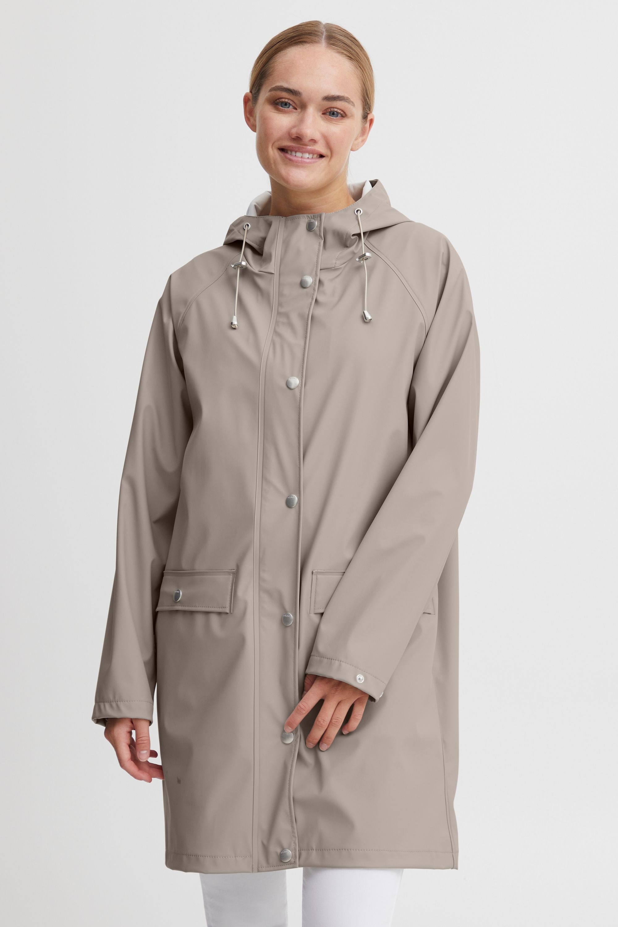 Windbreaker OXMO "Windbreaker OXTanne", Damen, Gr. L, beige (feather gray), Obermaterial: 100% Polyester PES., Jacken Windbreaker
