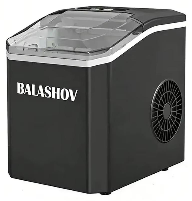 Eiswürfelmaschine - Tragbare Automatische Mini-Eismaschine - 220 V - 9 Eiswürfel in 6 Minuten - Für Zuhause, Küche, Bar und Büro - Schwarz