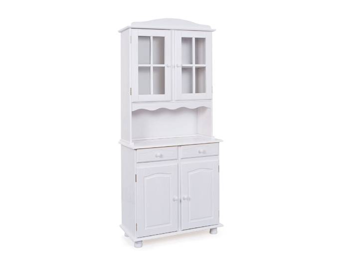99.20900805 Vitrine Valencia Kiefermassivholz Weiß