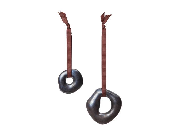 Ferm Living Décoration suspendue Orrith, 2 pièces Rustic Bronze