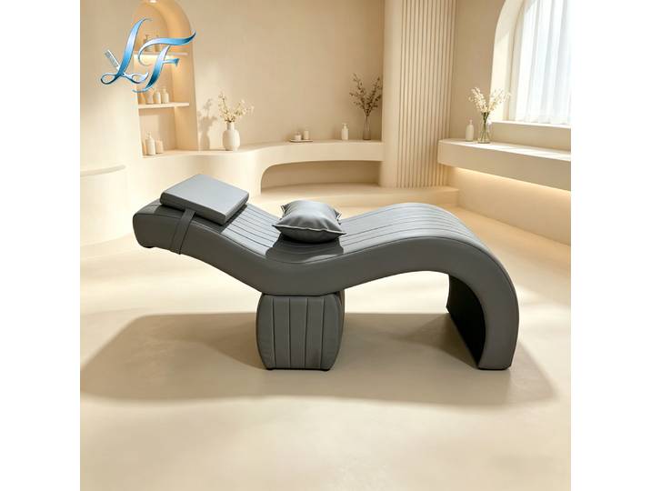 Fauteuil de Traitement des Cils Incurvé en Mousse pour Extensions de Cils, Chaise de Salon de Beauté Confortable pour Lifting des Cils