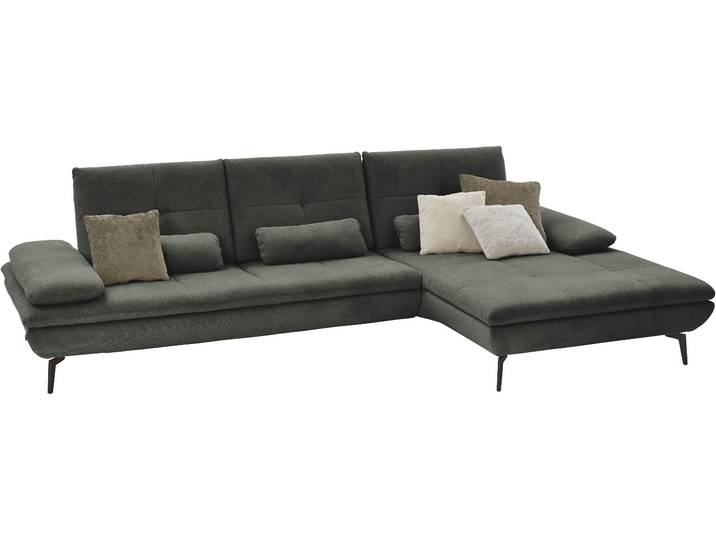 Ecksofa, Recyceltes Polyester, Grün (Cyber Moos), 322×188 cm, Ottomane Rechts, Modern
