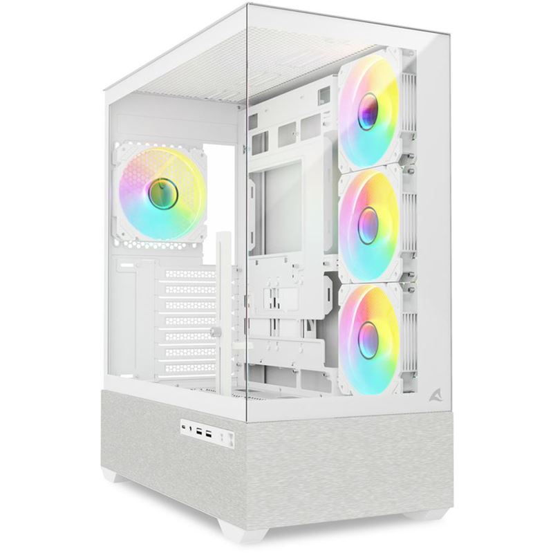 Sharkoon AK7 ARGB Midi Tower ohne Netzteil weiss