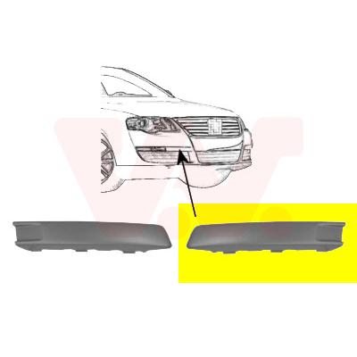 VAN WEZEL Zier-/Schutzleiste, Stoßfänger vorne links 5839583 für VW