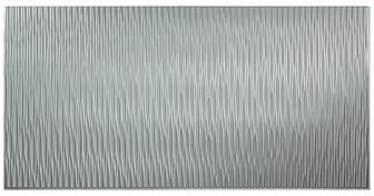 Fasade FASÄDE Dunes Vertical 4-foot x 8-foot PVC Wall Panel in Argent Silver