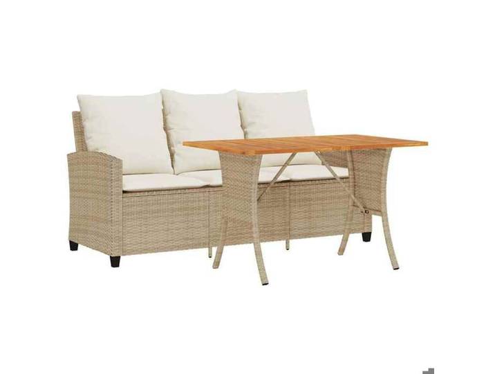 2025 Remise Canapé d'angle extérieur Canapé de jardin 3 places coussins table beige résine tressée - 1parcel SJ6138823