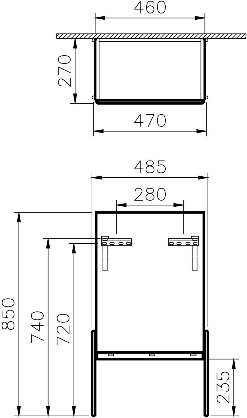 VitrA Equal Halbhochschrank Türanschlag rechts