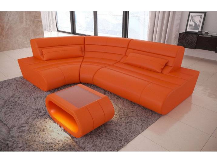 Mini Sofa Concept Kompakt L-Form aus Leder