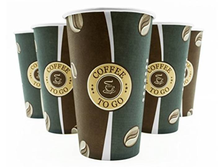 EXOPACK Coffee to go Becher 0,4l 400ml 1000 Stück MADE IN GERMANY Spitzenqualität Biologisch abbaubar