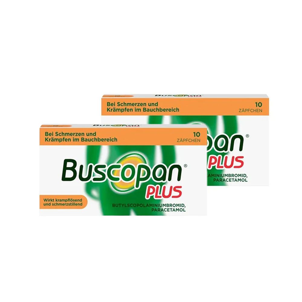 Buscopan plus 10 mg/800 mg Suppositorien 2x 2x10 St