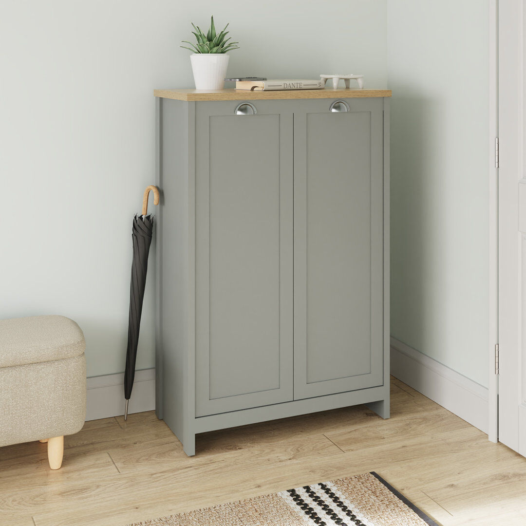 Zipcode Design Bryson 18 Pair Shoe Storage Cabinet Grey 18