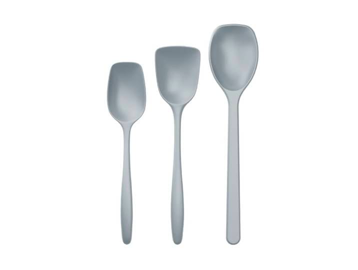 Ensemble de 3 cuillères bleu pastel