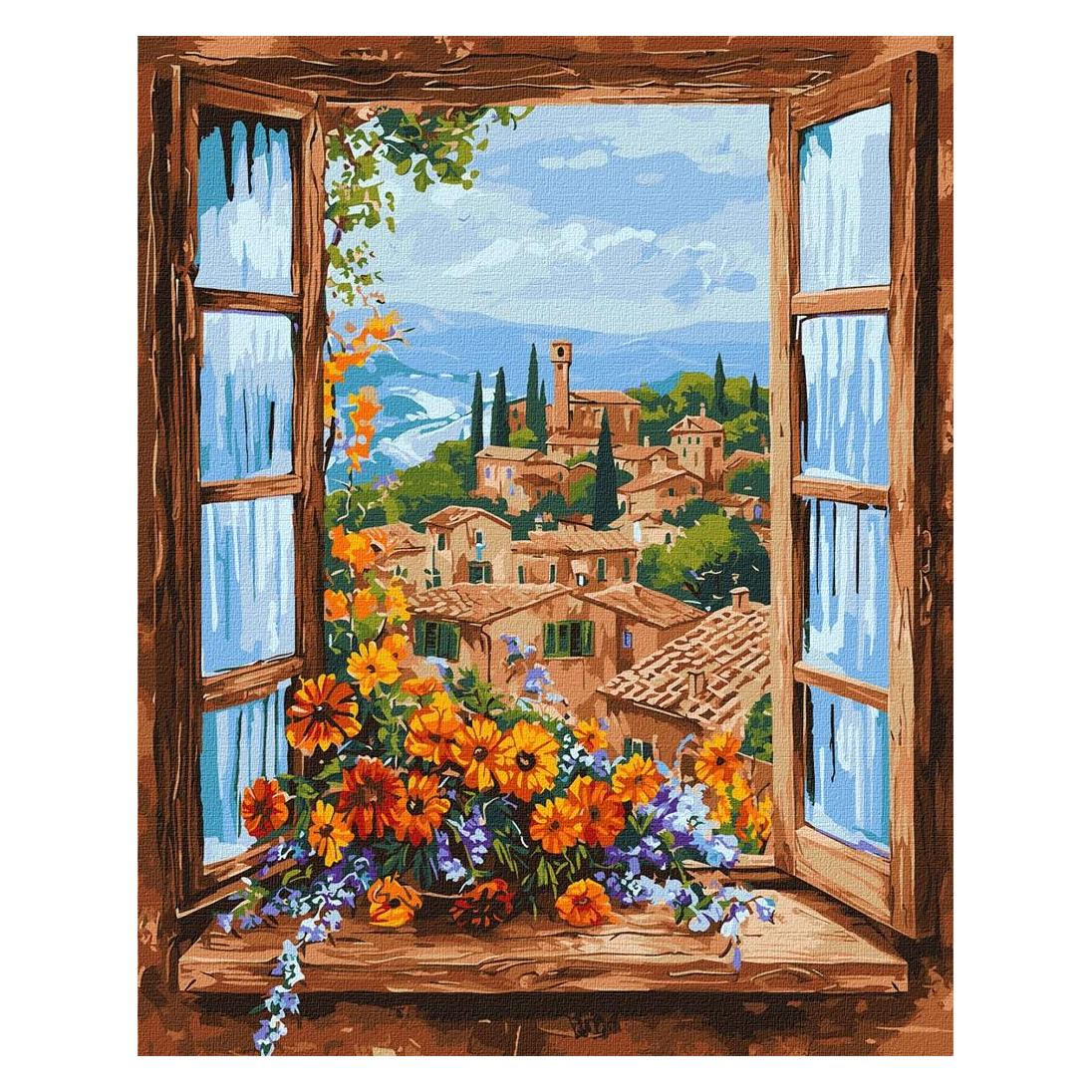 Norimpex Malen nach Zahlen IDEYKA, 40x50 cm, wunderschöne Landschaft, 1 Stück, in einer Box (KHO3278)