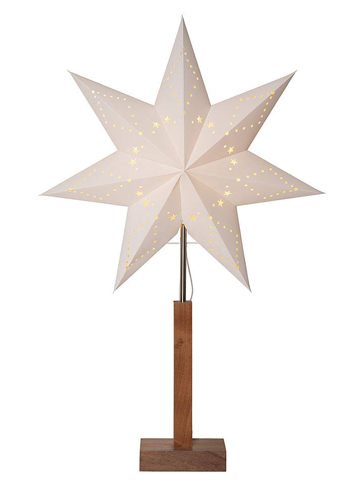 STAR Trading Standleuchte "Karo Mini" in Beige - (B)43 x (H)70 cm - onesize