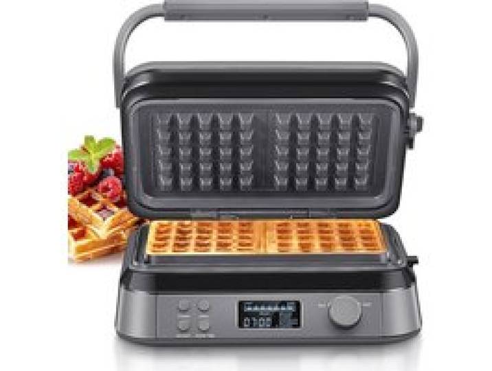 Gaufrier Gaufre Belge Gaufrier Double Intelligent Pro Avec Affichage Led 2 Tranches 5 Programmes DifféRents 7 Niveaux De