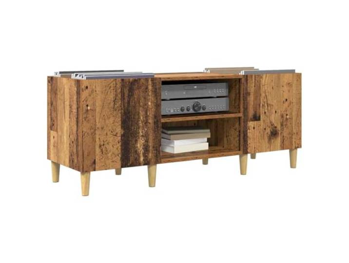KTHLBRH Vinyl-Schrank aus altem Holz, 121 x 38 x 48 cm Elegantes Design, minimalistisch, für Wohnzimmer, Aufbewahrung