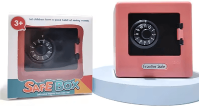 Inspire Picks Mini ATM Piggy Bank Retro Password Money Box With Automatic Banknote Deposit pink