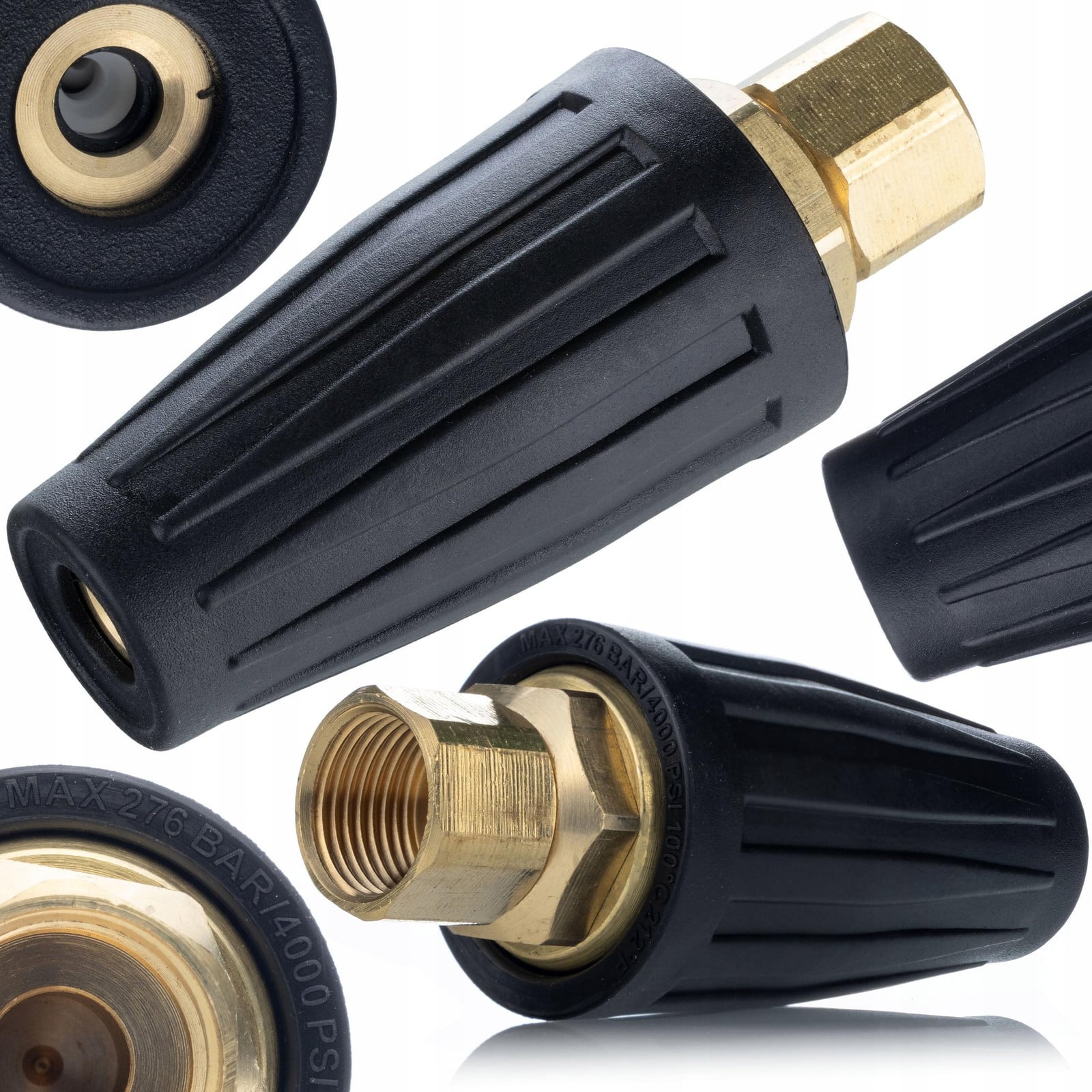 ROSFIX Roterende Spuitmond met Ceramische Inzet, M18x1,5, 030, 276 bar, 100°C, Compatibel met Kärcher HD HDS Hogedrukreiniger