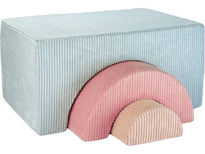 Wigiwama Corduroy Rainbow Playset / Speelset - 75x49x37cm - Peppermint Green