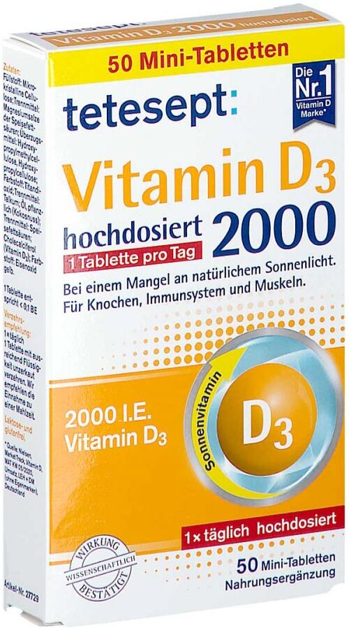 Tetesept Vitamin D3 2.000 Filmtabletten