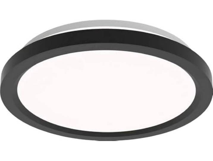 Philips LED-Deckenleuchte mit Fernbedienung, rund, 30 cm, dimmbar, Tunable White, Wohnzimmer, Schlafzimmer, kein Flimmern oder Blenden, modernes Design, schwarz, 2er Pack