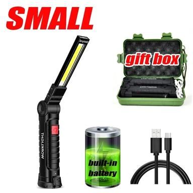 Inspire Curations WorkBeam COB LED Work Light USB Rechargeable Inspection Lamp With Magnet & Hook small With Box