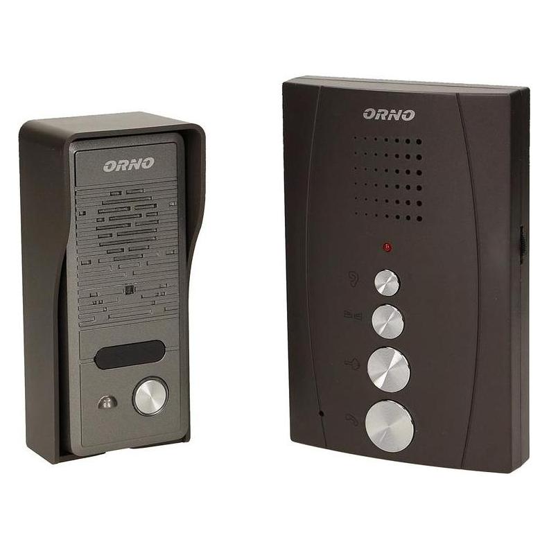 Orno ELUVIO-Gegensprechanlage für eine Familie, ohne Kopfhörer, schwarze Farbe (Drahtgebunden) (OR-DOM-RE-914/B)