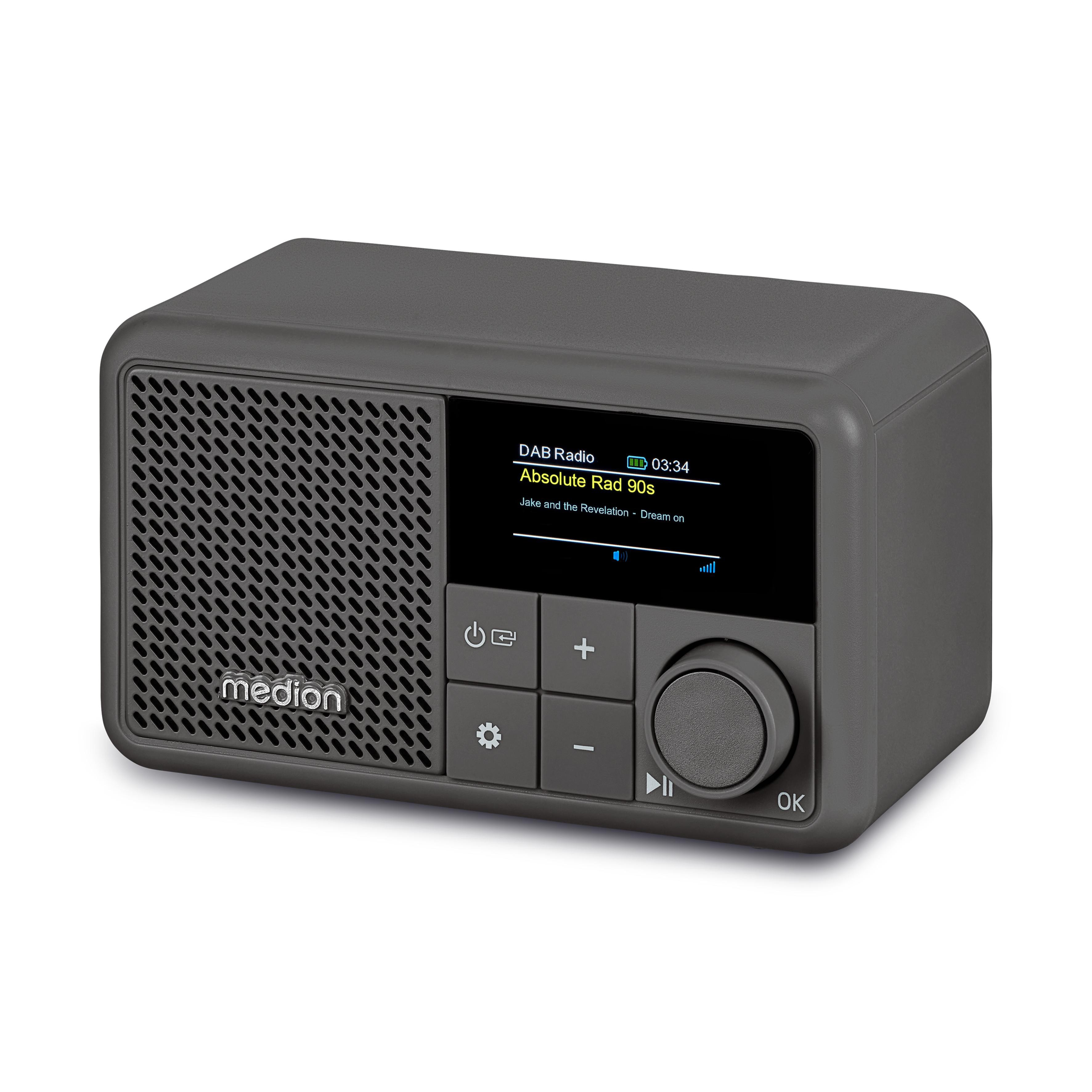 Medion LIFE S66822 Tragbares DAB+ Radio grau