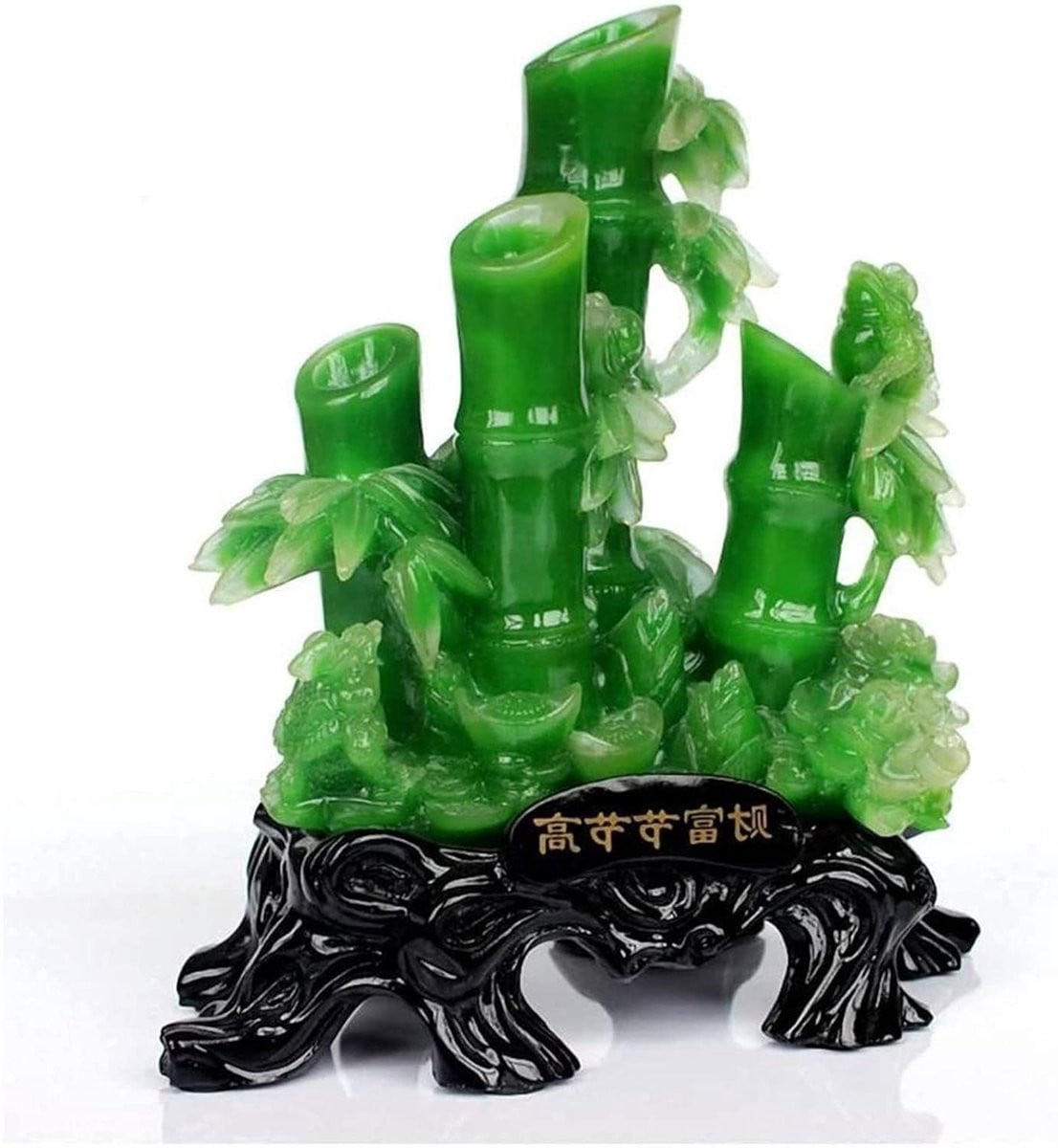 Beeldje Geluk Bamboe Feng Shui Decoratie Groen