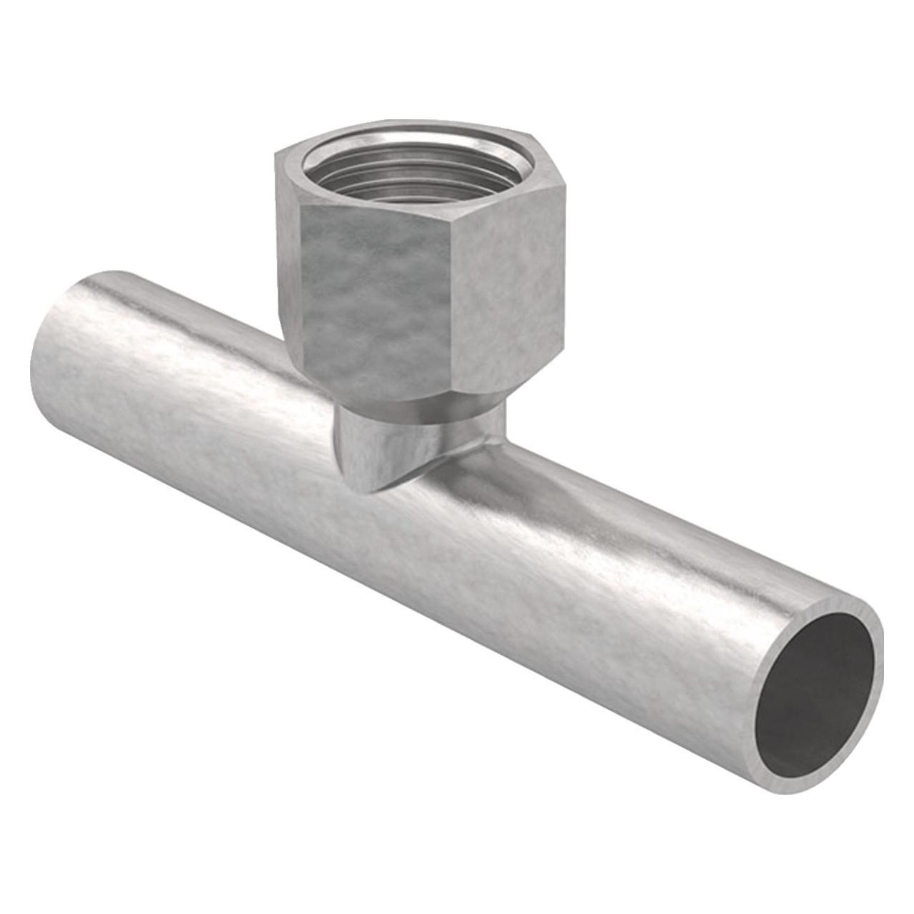 Geberit Mapress El-verzinktes T-Stück mit Innengewinde und Nippelende: d=28mm, Rp=1/2, d1=28mm" (T-Verbindung) (21343)