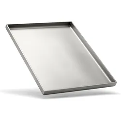 BeHe BBQ Plancha Grillplatte | 30x40 cm | 4 mm Edelstahl 1.4301 | verschweißte Ecken | auslaufsicher | glasperlgestrahlt | Made in Germany