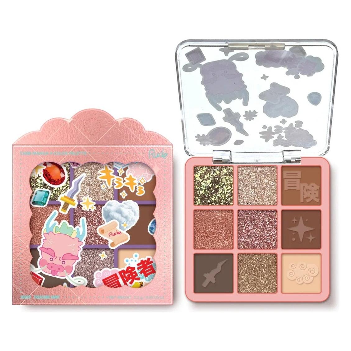 Rude Cosmetics Treasure Hunt, Lidschattenpalette, 9 Farbtöne (74847657)