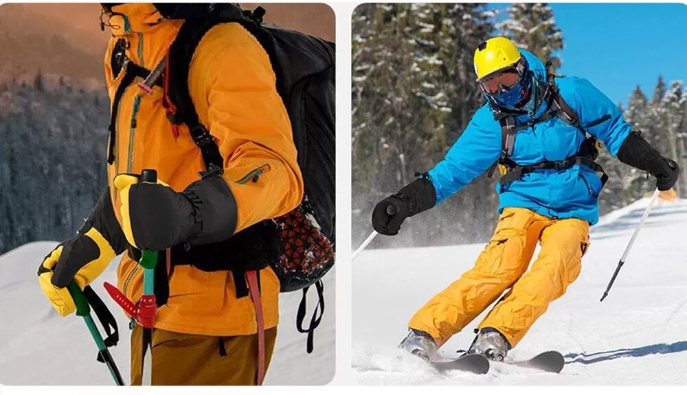 INF Rindsleder 3M Isolierte Skihandschuhe: Wasserdicht, Winddicht und Warm für den Wintersport XXL