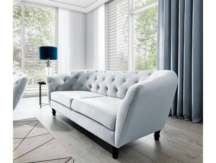 Fun Möbel Sofa Sofa Designer-Sofa Charlotte 3-Sitzer Stoff, 1 Teile