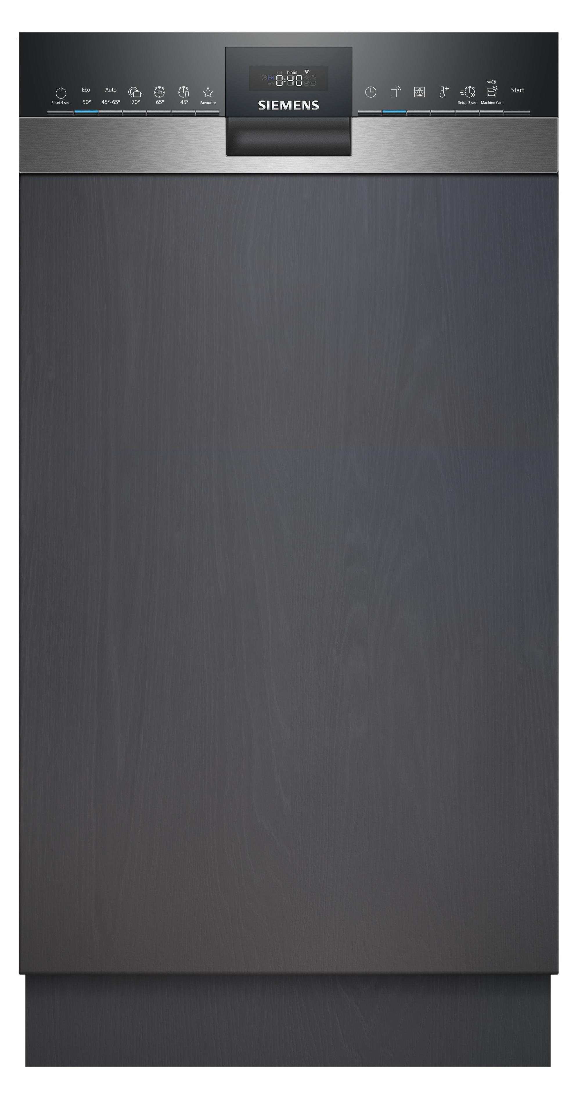 Siemens iQ300 SR53HS74KE, Teilintegriert, Single (45 cm breit), Schwarz, Edelstahl, Touchsteuerung, 1,75 m, 1,65 m
