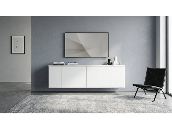 Pickawood Hängesideboard MDF Beschichtet MDF Weiß matt