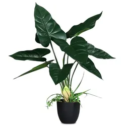 Kunstpflanze Calla 70 cm Kunststoff Grün