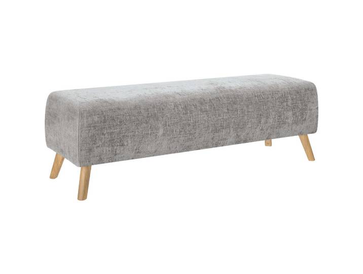 Esposa Bettbank, Grau, Holz, Eiche, vollmassiv, 145x45x48 cm, Wohnzimmer, Hocker, Sitzhocker