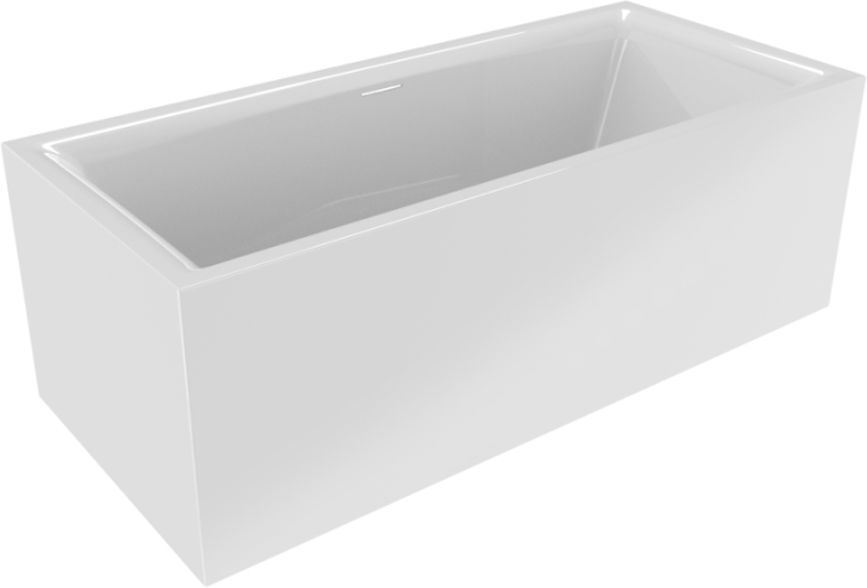 Riho Still Square rectangular bathtub 180 x 80 cm incl. apron left and Riho case, B099061005