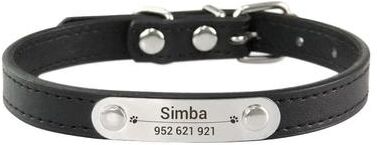 Uplifted Finds Heritage Elite Personalized Vegan Leather Collar black l