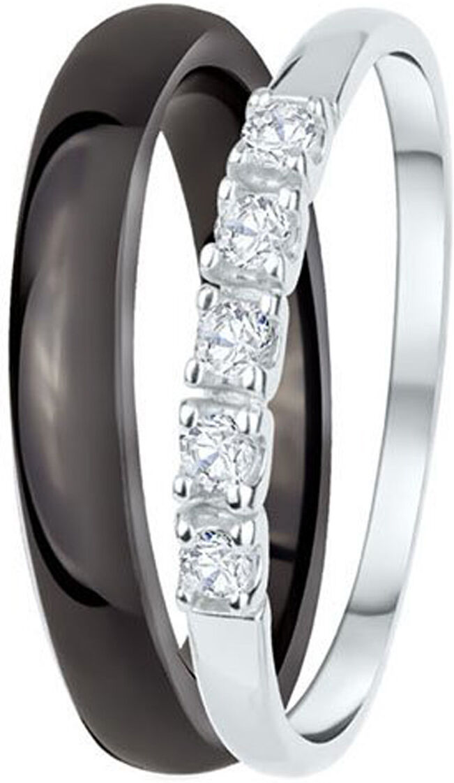 DONDELLA Ceramic Brilliant Sparkle Ring 3.05g