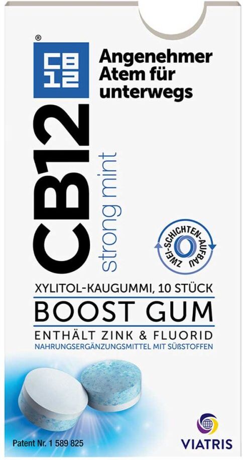 CB12 Boost Strong Mint Kaugummi gegen Mundgeruch zuckerfrei